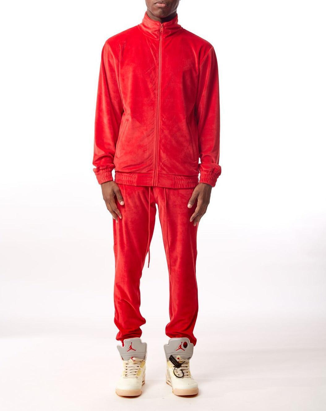 Velour Tracksuit - Red