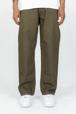 641 Relaxed Fit Raw Denim Jeans - Raw Olive