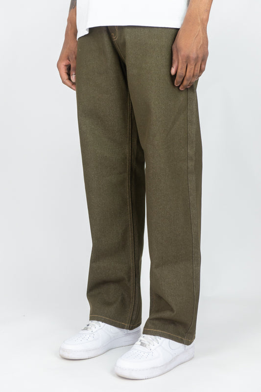 641 Relaxed Fit Raw Denim Jeans - Raw Olive