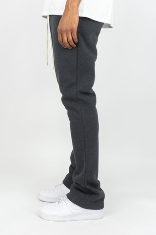 Fleece Stacked Sweatpants - Charcoal