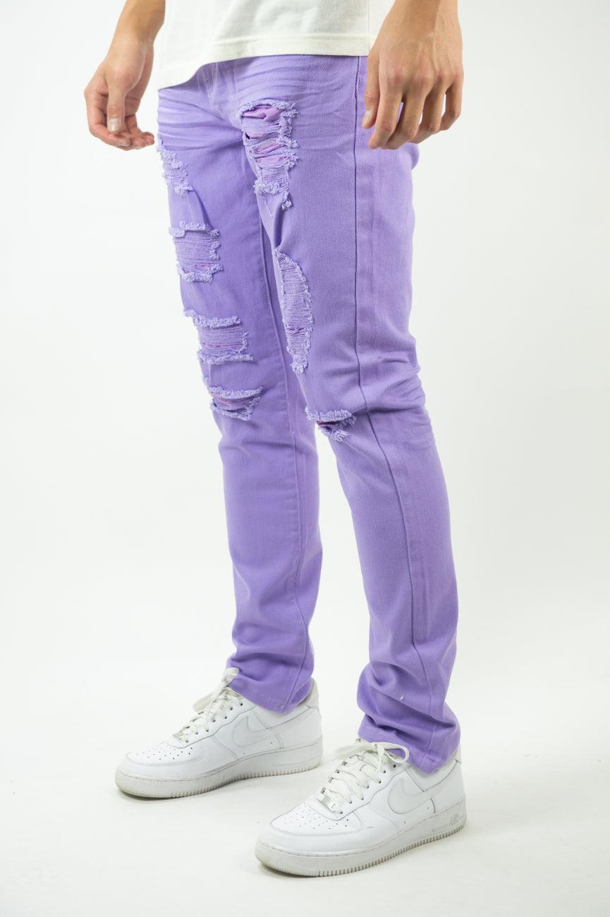 Color Twill Pants - Lavender - Rebel Minds