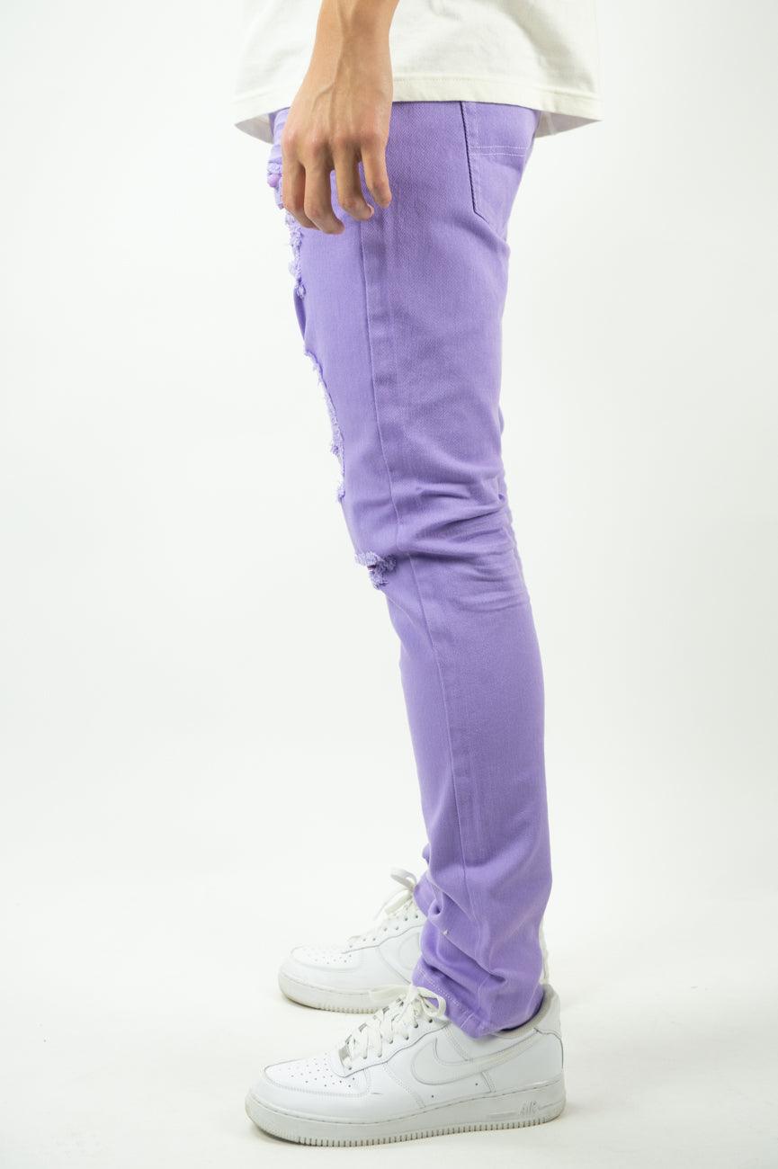 Color Twill Pants - Lavender - Rebel Minds