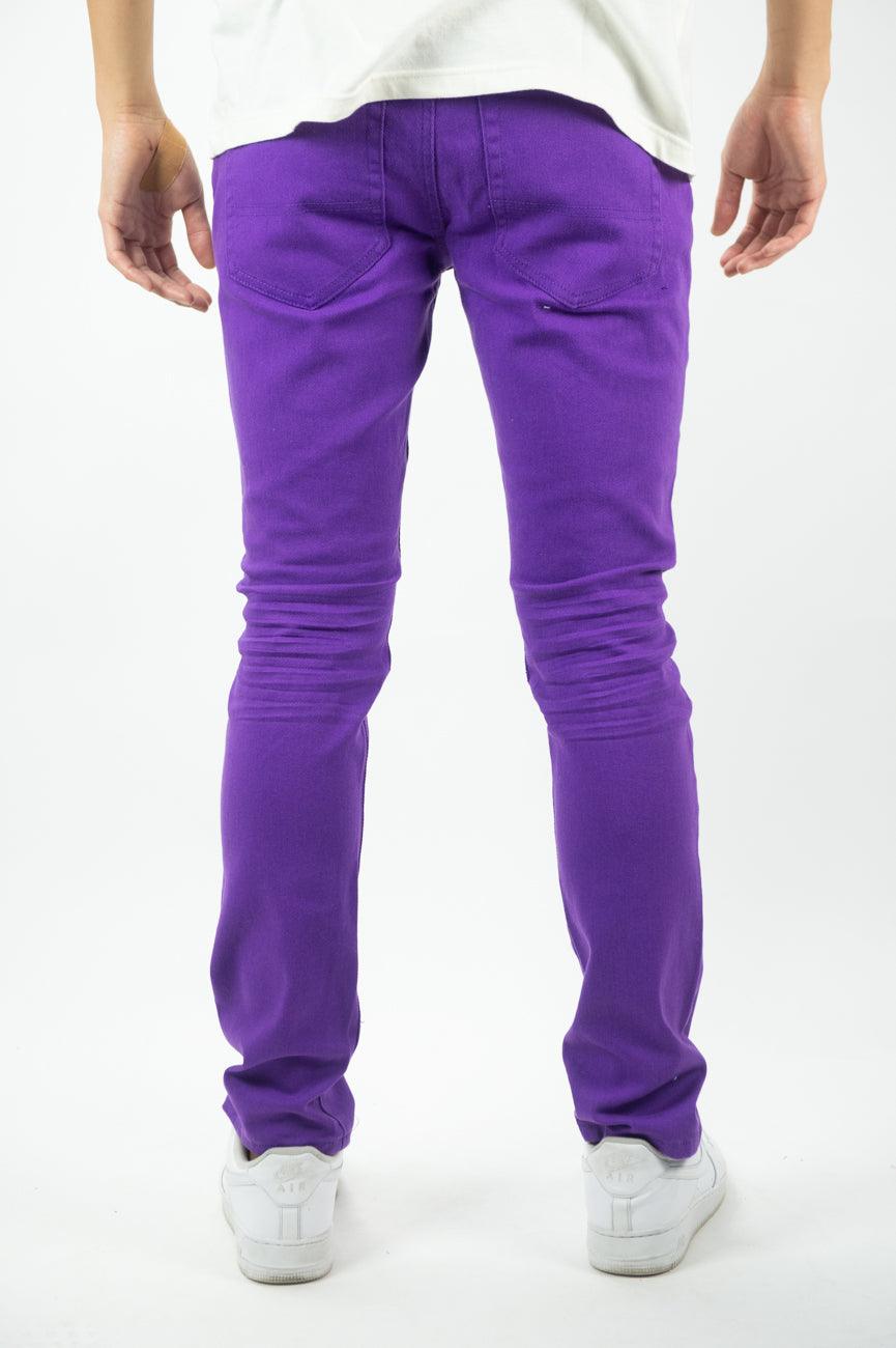 Color Twill Pants - Purple - Rebel Minds