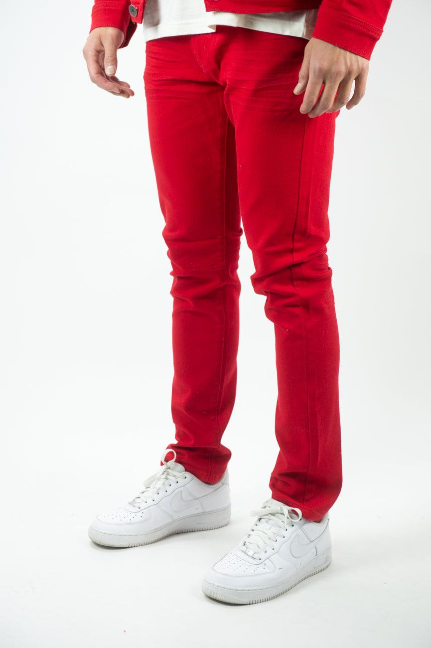 Color Twill Pants - Red - Rebel Minds