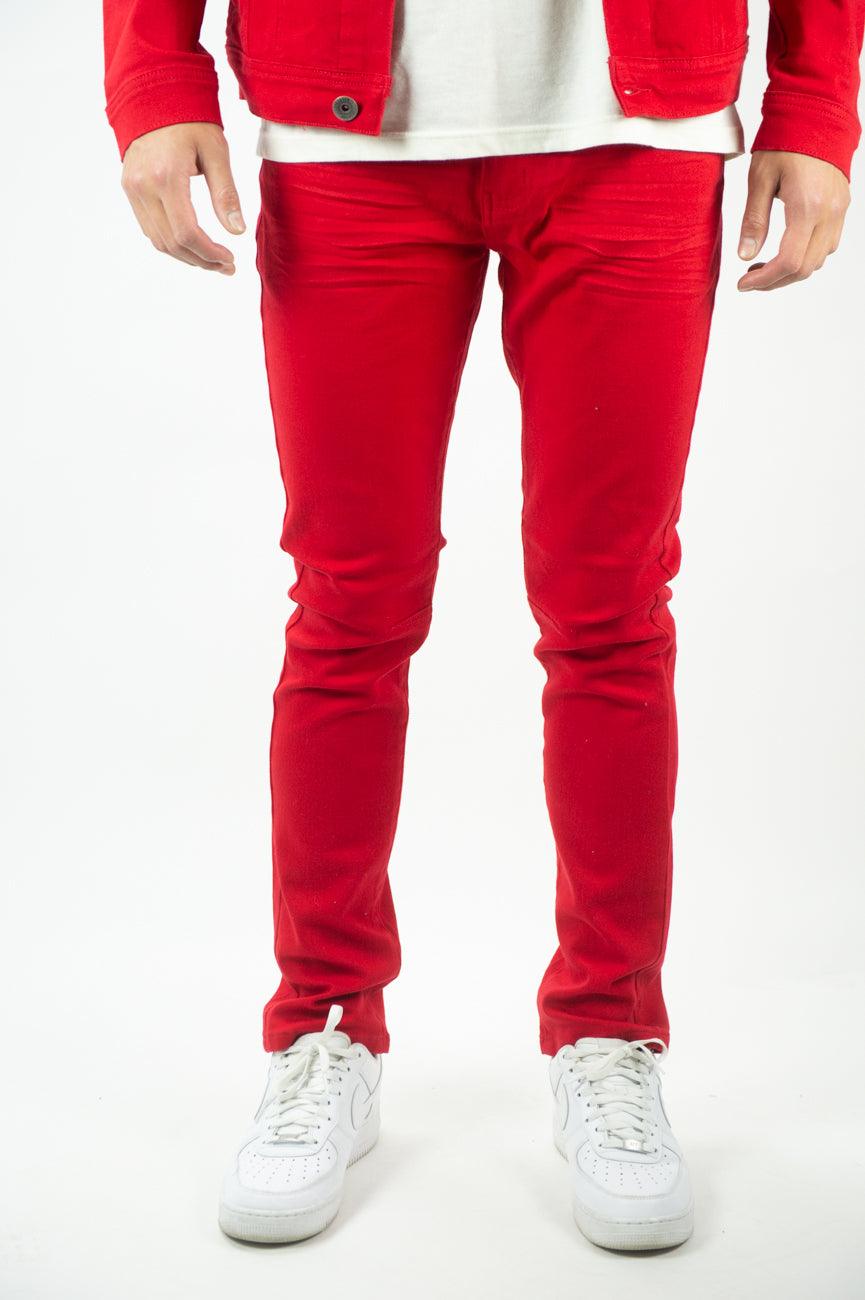 Color Twill Pants - Red - Rebel Minds