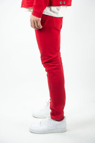 Color Twill Pants - Red - Rebel Minds