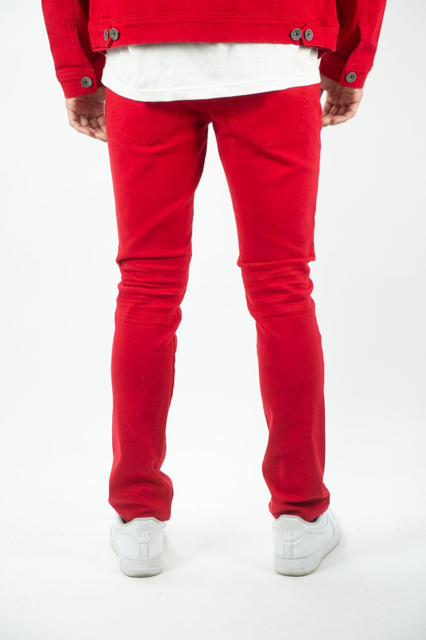 Color Twill Pants - Red - Rebel Minds