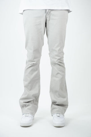 Twill Stacked Pants - Lt Grey - Rebel Minds