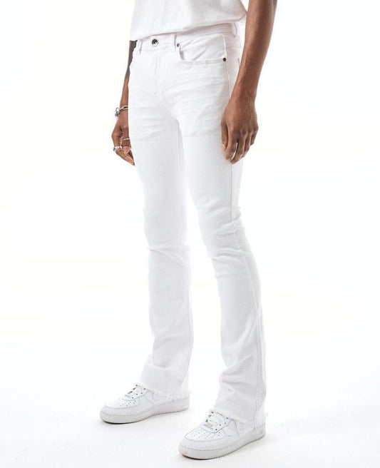 Twill Stacked Pants - White - Rebel Minds